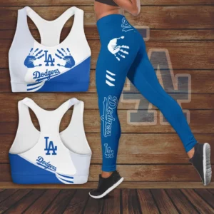 Los Angeles Dodgers Hollow Tank Top Leggings 02