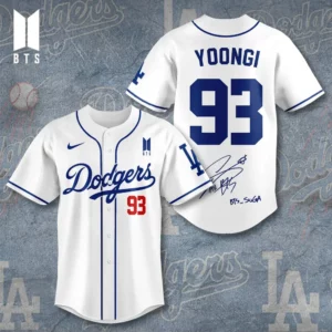 Los Angeles Dodgers x BTS Yoongi Baseball Jersey
