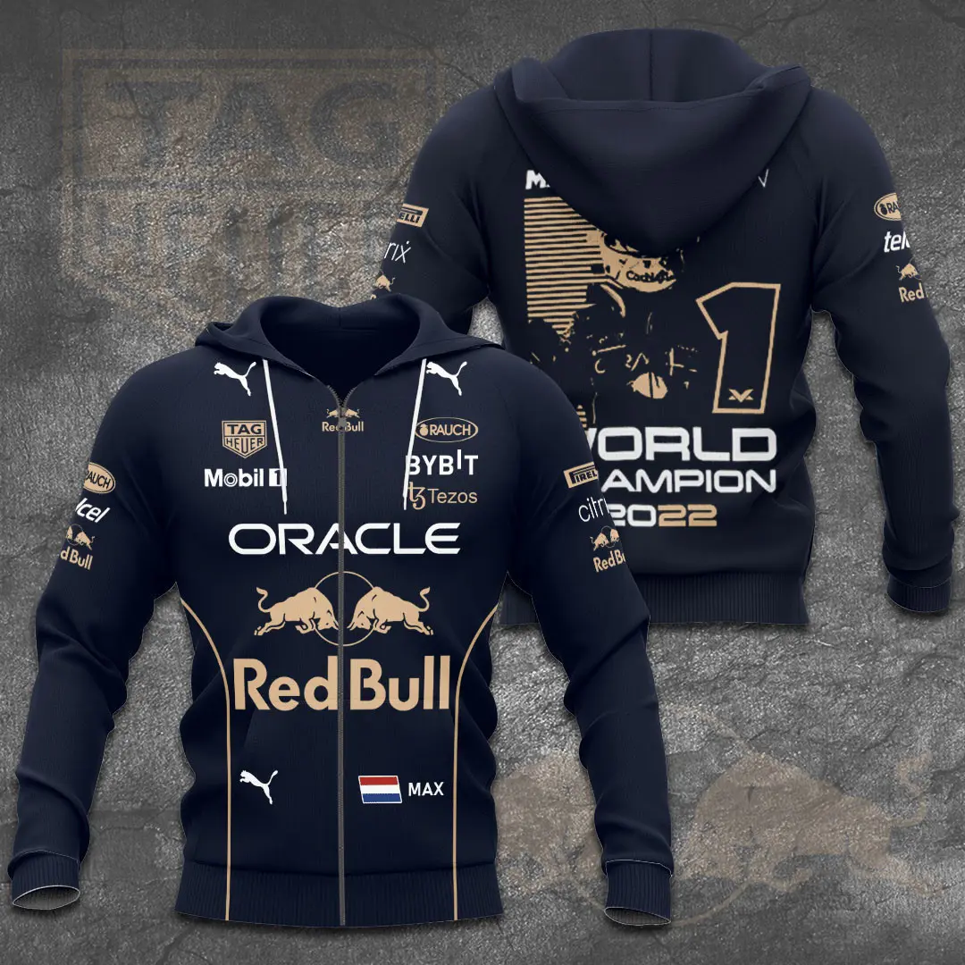 Max Verstappen 3D Polo Zip up Hoodie