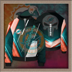 Miami Dolphins 3D Bomber Jacket 04