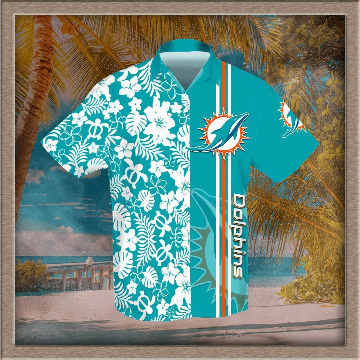 Miami Dolphins 3D Hawaiian Shirt 01