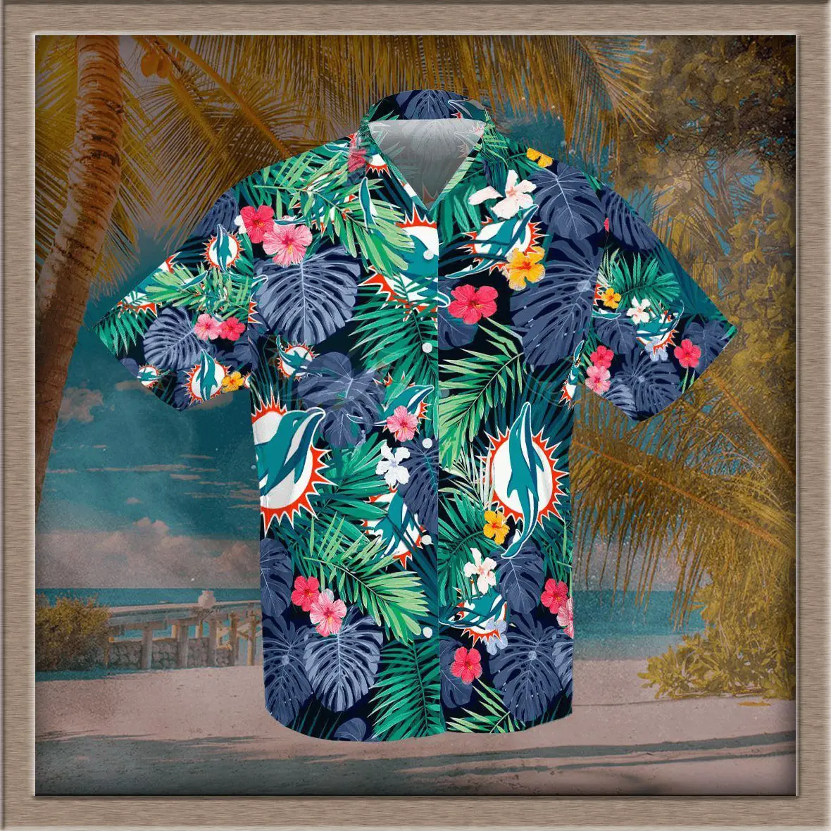 Miami Dolphins 3D Hawaiian Shirt 04