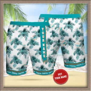 Miami Dolphins 3D Hawaiian Shorts 02