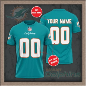 Miami Dolphins 3D T shirt 04