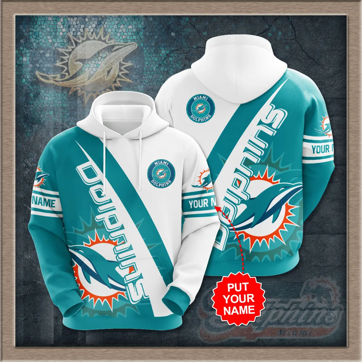 Miami Dolphins 3D hoodie 01