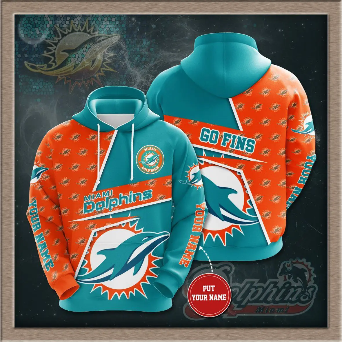 Miami Dolphins 3D hoodie 011
