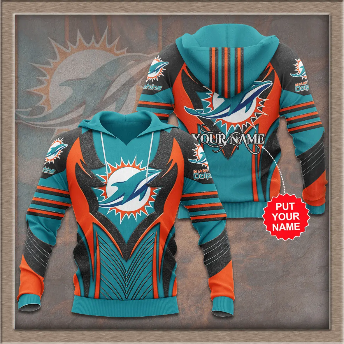 Miami Dolphins 3D hoodie 04