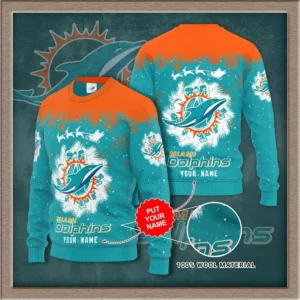 Miami Dolphins 3D sweater 02