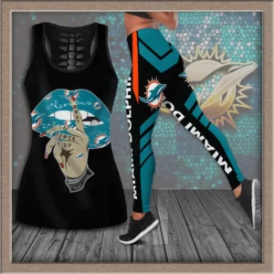 Miami Dolphins Hollow Tank Top Leggings 02