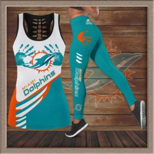 Miami Dolphins Hollow Tank Top Leggings 03