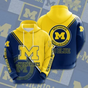Michigan Wolverines 3D Hoodie 06