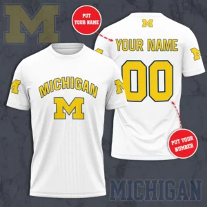 Michigan Wolverines 3D T shirt 04