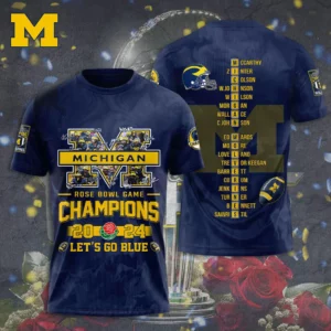 Michigan Wolverines Football T shirt XXLTEE0124SW