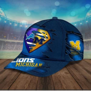 Michigan Wolverines Football X Detroit Lions Cap XXLTEE0524SJ L