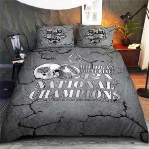 Michigan Wolverines Football bedding set duvet cover pillow shams XXLTEE0524SR