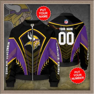 Minnesota Vikings 3D Bomber Jacket 03