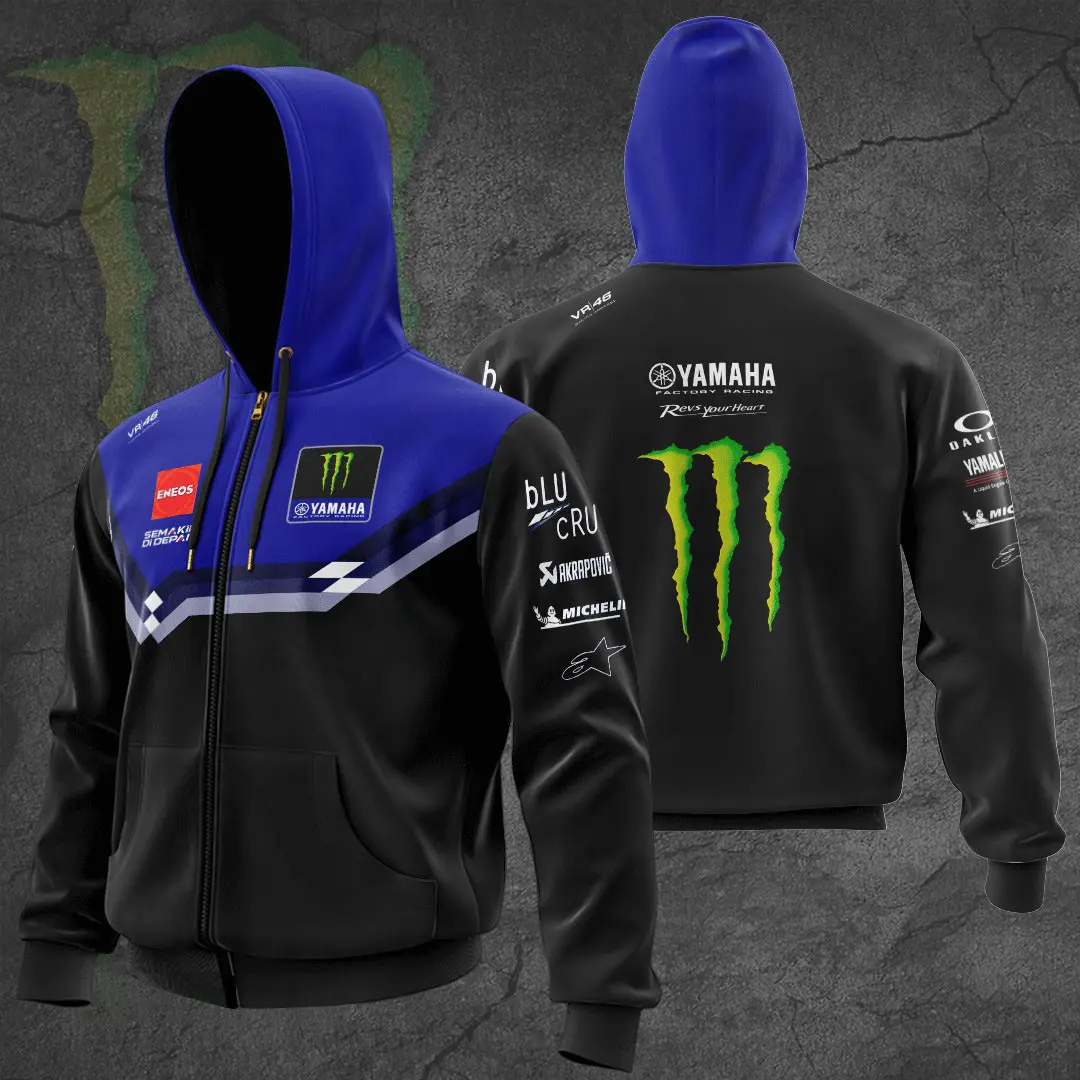 Monster Energy Yamaha MotoGP Apparel Zip up Hoodie