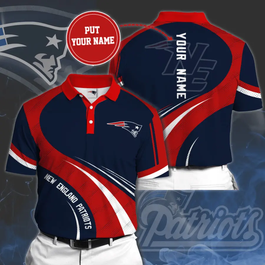 New England Patriots 3D Polo 02