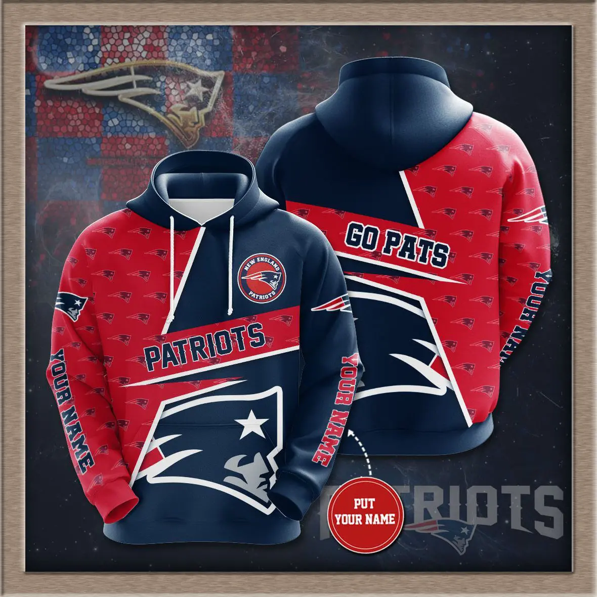 New England Patriots 3D hoodie 03