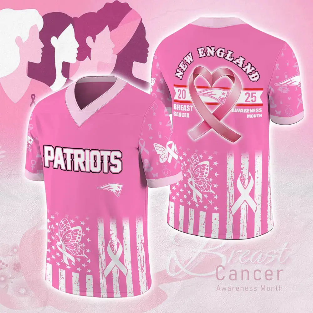 New England Patriots x Breast Cancer Awareness Football Jersey