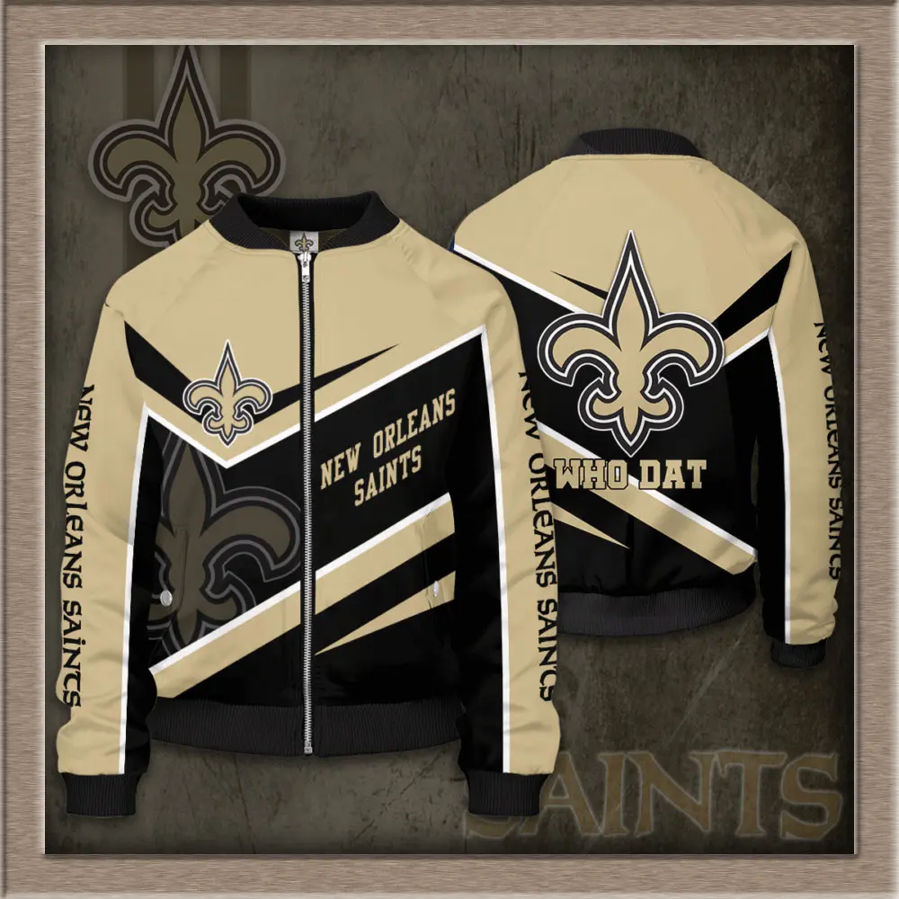 New Orleans Saints 3D Bomber Jacket 02