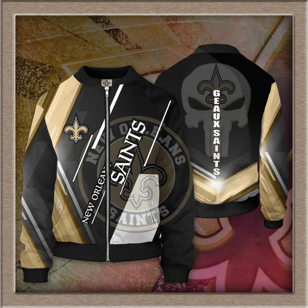 New Orleans Saints 3D Bomber Jacket 04