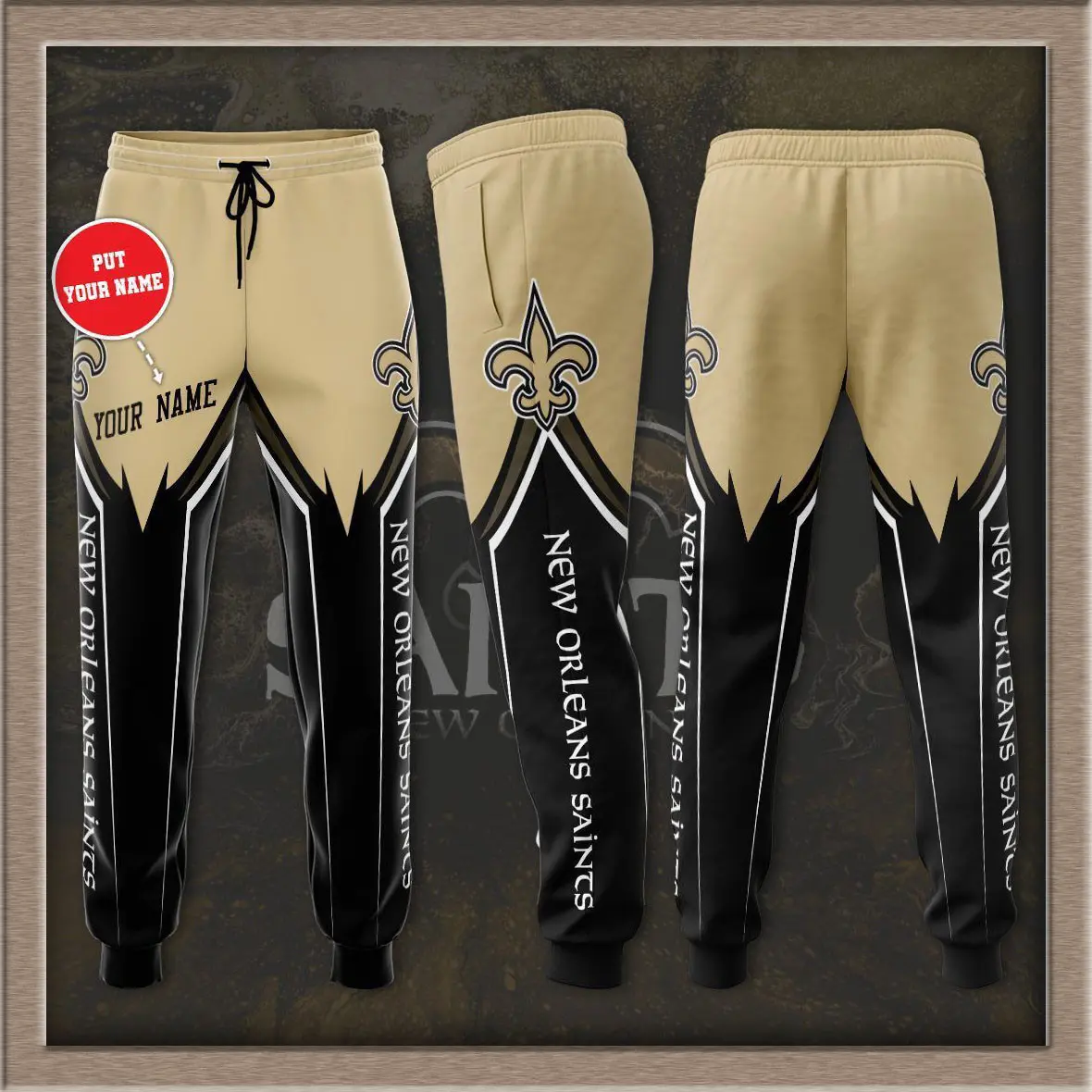 New Orleans Saints 3D Sweatpant 4