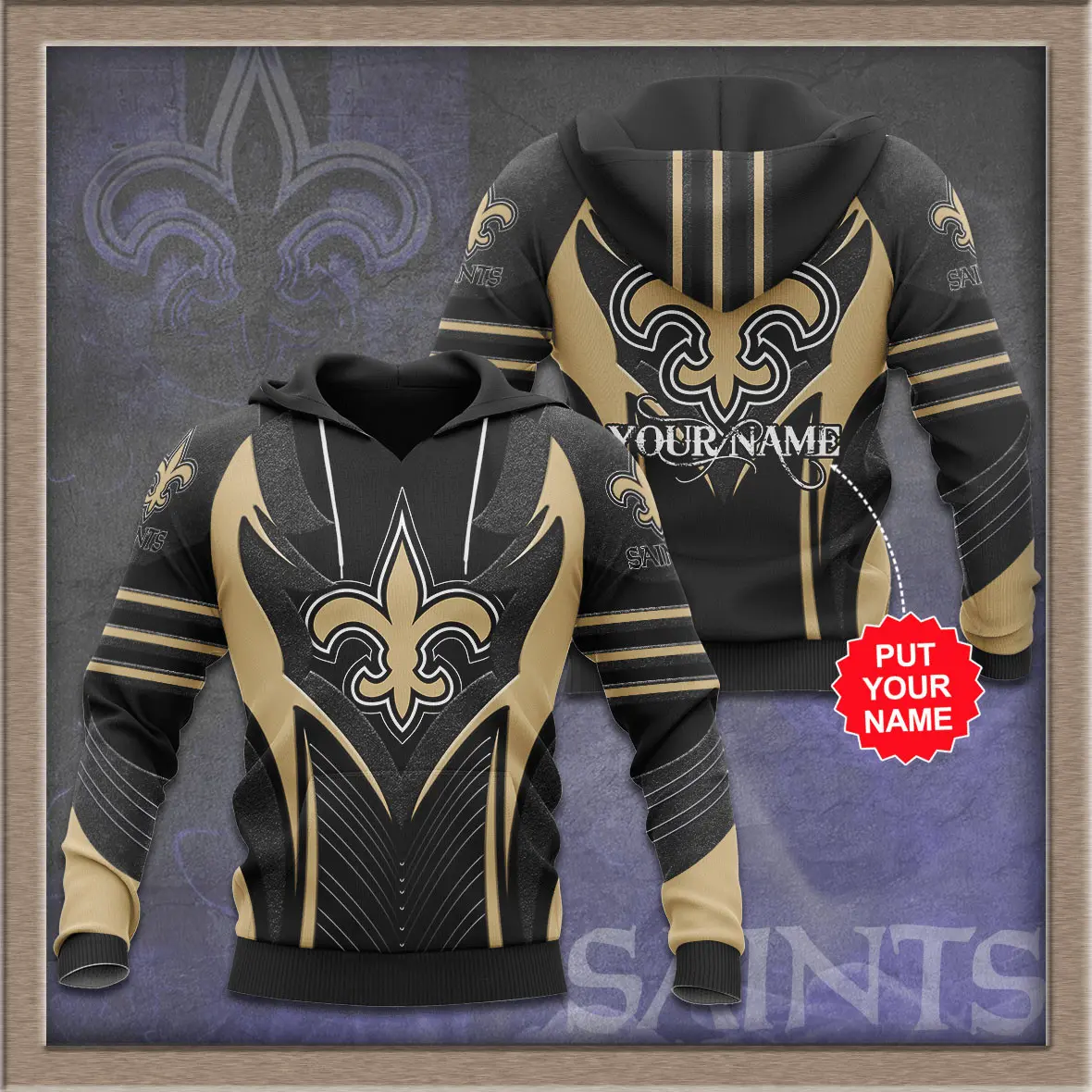 New Orleans Saints 3D hoodie 5