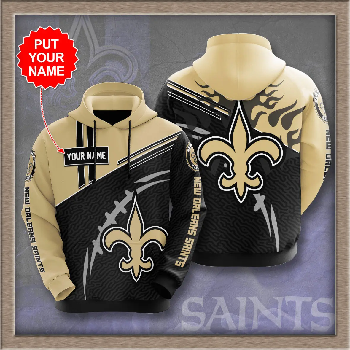 New Orleans Saints 3D hoodie 6