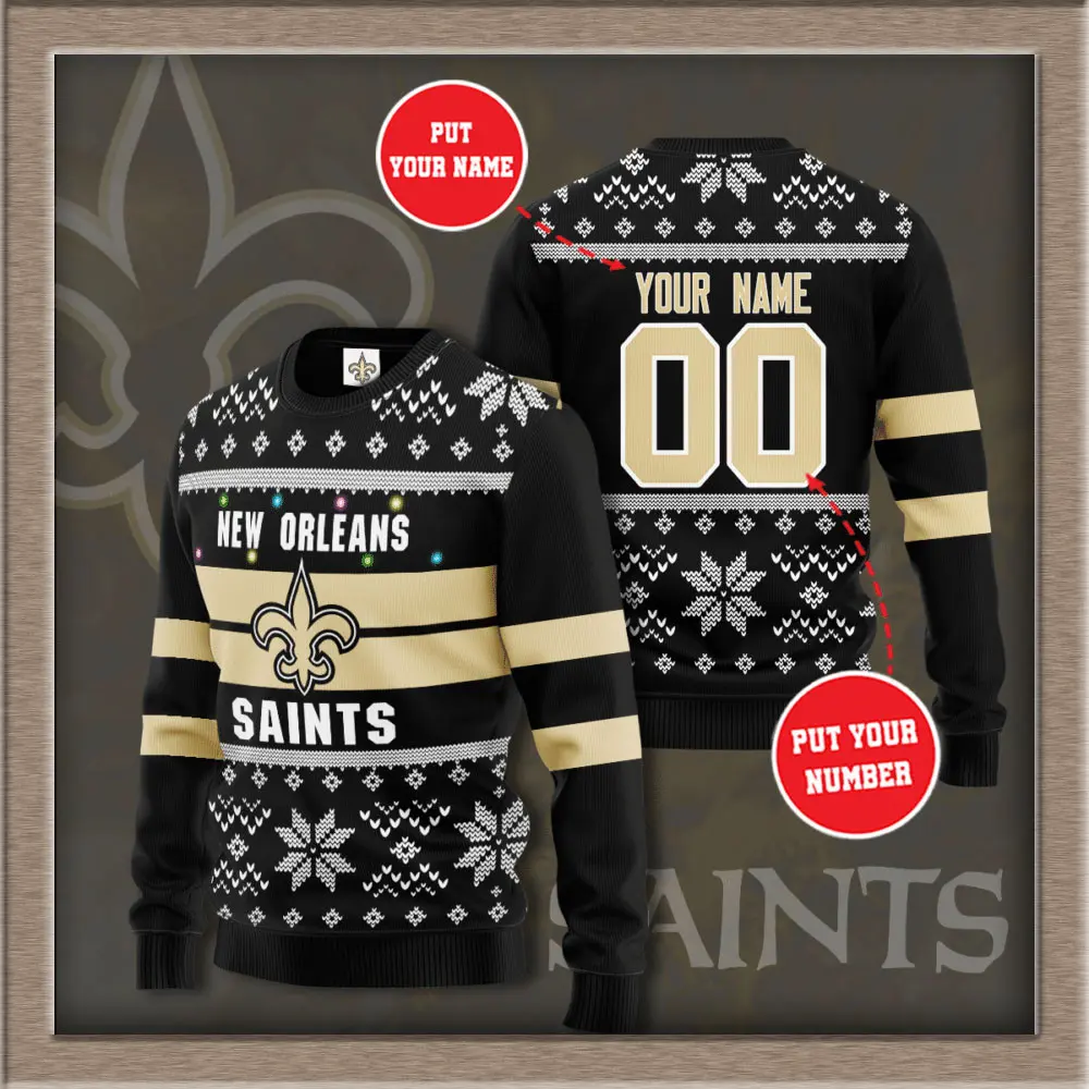 New Orleans Saints 3D sweater 01