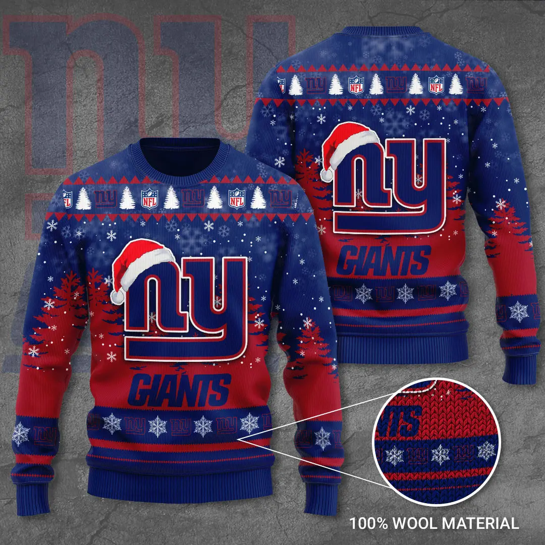 New York Giants 3D Ugly Sweater
