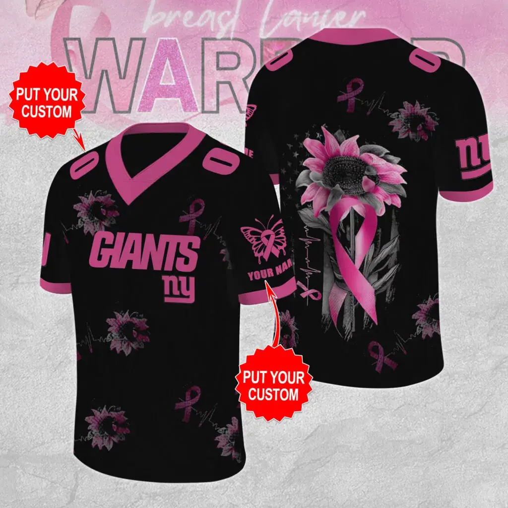 New York Giants x Breast Cancer Awareness Football Jersey