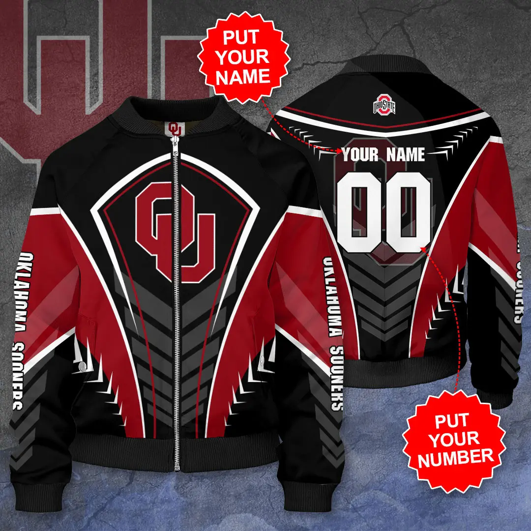 Oklahoma Sooners 3D Bomber Jacket 01