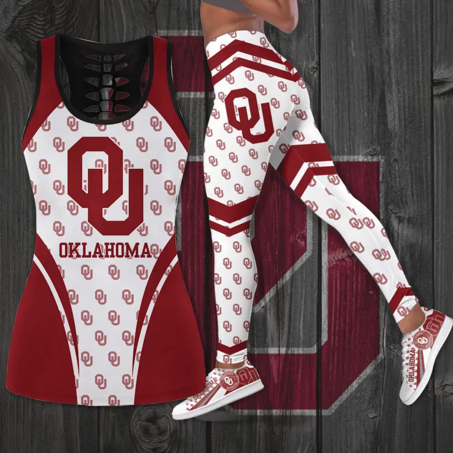 Oklahoma Sooners Hollow Tank Top Leggings 01