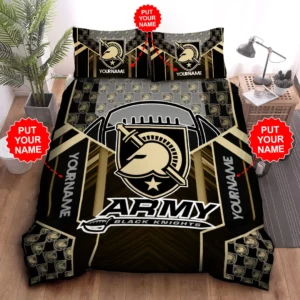 Personalized Army Black Knights bedding set 01
