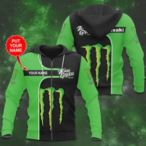 Personalized Kawasaki Racing Team zip up hoodie