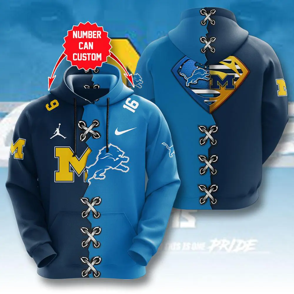 Personalized Michigan Wolverines Football Hoodie XXLTEE0524SH