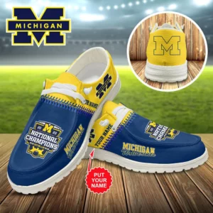 Personalized Michigan Wolverines Football Shoes Loafer Shoes
