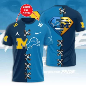 Personalized Michigan Wolverines Football T shirt XXLTEE0524SH