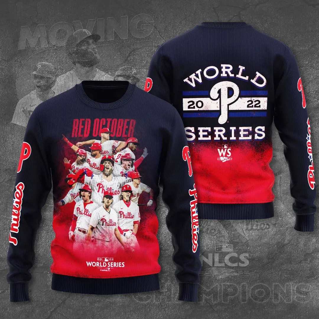 Philadelphia Phillies Red October 3D Sweatshirt