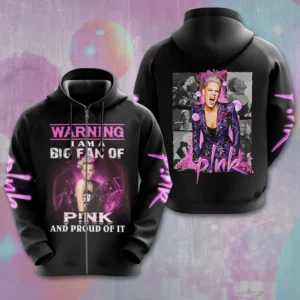 Pink Pround Zip up Hoodie XXLTEE0224SK