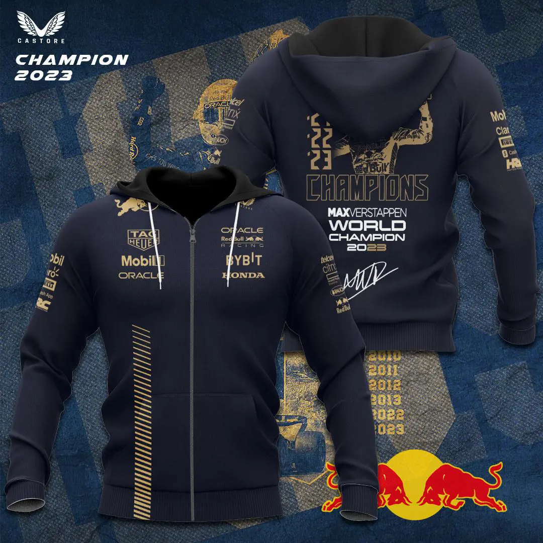 Red Bull Racing F1 2023 Champion zip up hoodie XXLTEE251023S1