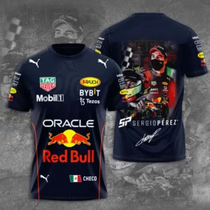 Red Bull Racing x Sergio Perez Mendoza 3D T shirt