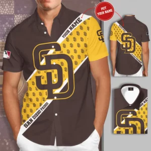 San Diego Padres 3D Sleeve Dress Shirt 01