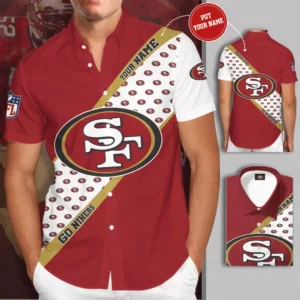 San Francisco 49ers 3D Short Sleeve Dress Shirt 02