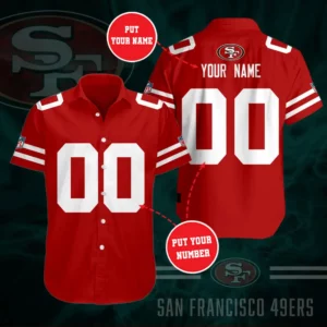 San Francisco 49ers 3D Short Sleeve Dress Shirt 05
