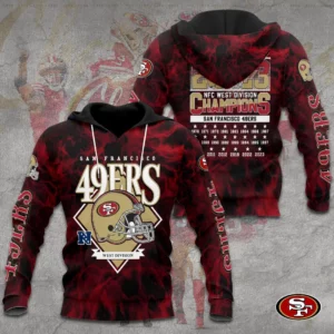 San Francisco 49ers Red Black Hoodie XXLTEE0324W