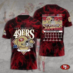 San Francisco 49ers Red Black T shirt XXLTEE0324W