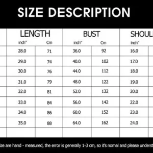 T shirt Sizechart new 1