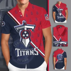 Tennessee Titans 3D Short Sleeve Dress Shirt 04